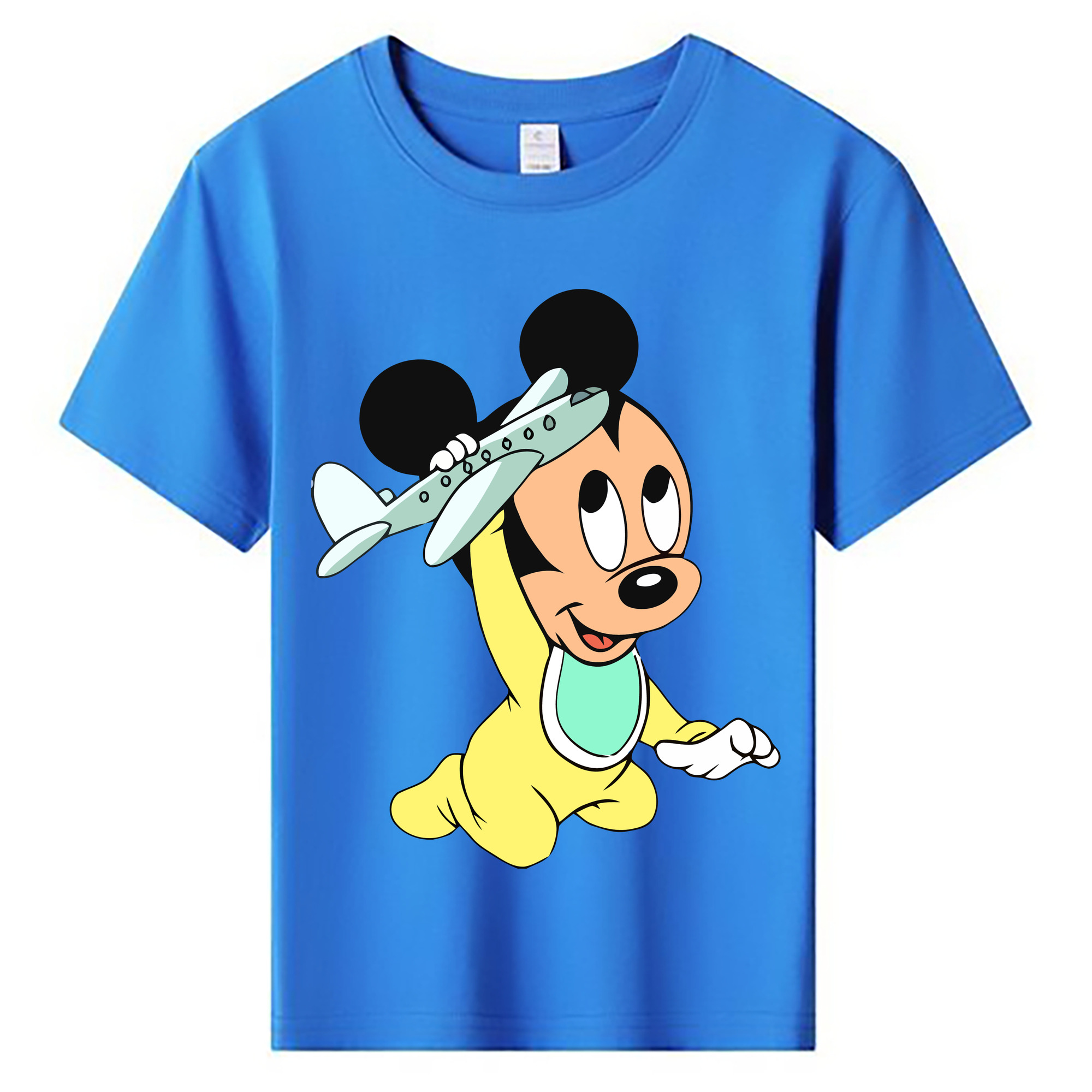 ミッキーマウス Mickey Mouse 綿100％キッズTシャツ（フロントプリント）